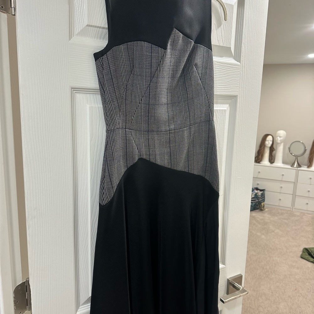3.1 Phillip Lim Black and Gray Asymmetrical Dress